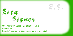 rita vizner business card